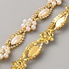 Alloy Rhinestone Link Chains LCHA-WH20001-01G-1