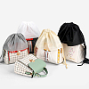 WADORN 10Pcs 2 Colors Blank Non-Woven DIY Craft Drawstring Storage Bags ABAG-WR0001-03-6