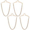 4Pcs Brass Hanging Chains Collar Pins Tie Clips AJEW-SC0004-04B-1