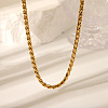 304 Stainless Steel Cuban Link Chain Bracelets & Necklaces Sets for Women FI8814-1-2