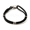 PU Leather Round Cord Multi-strand Bracelets SJEW-K002-07D-1