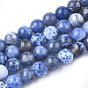 Natural Fire Crackle Agate Beads Strands X-G-S346-8mm-18-1