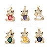 Brass Micro Pave Cubic Zirconia Pendants KK-M240-14-1