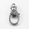 Tibetan Style Alloy Lobster Claw Clasps X-TIBE-T002-10AS-RS-2