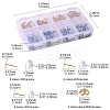120Pcs 6 Style 304 Stainless Steel Stud Earring Pads STAS-YW0001-36-4