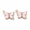 Eco-Friendly Alloy Micro Pave Clear Cubic Zirconia Links Connectors X-ENAM-Q437-058D-NR-1