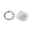 Zinc Alloy Pendant Settings for Cabochon & Rhinestone PALLOY-A15290-AS-LF-2