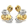 304 Stainless Steel Two-tone Stud Earrings for Women EJEW-R023-01GP-07-4