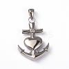 316 Surgical Stainless Steel Pendants STAS-K086-16P-1