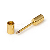 Brass Screw Clasps KK-G395-01G-2