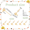 50Pcs Brass Ball Stud Earring Post with Horizontal Loops KK-BC0012-44-2