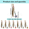 8Pcs 8 Styles Tibetan Style Alloy Hook Bookmarks AJEW-GO00015-2