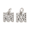 Brass Micro Pave Grade AAA Cubic Zirconia Charms ZIRC-P067-11P-M-NR-2