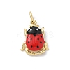 Insect Themes Brass Enamel Pendants KK-B155-01B-01G-1
