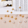 120Pcs 2 Colors Alloy Rhinestone Beads RB-HY0001-05-4