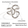 Adjustable 304 Stainless Steel Open Cuff Rings for Women SZ1207-2-1