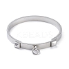 Ring with Square 304 Stainless Steel Bangles BJEW-G700-04P-2