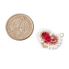 Glass Seed Beaded Pendants PALLOY-MZ00388-01-2