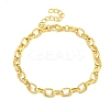 Rack Plating Brass Oval Link Bracelets for Women BJEW-B106-21G-1