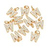 SHEGRACE Brass Micro Pave Clear Cubic Zirconia Pendants XGRQ29692-394G-W-1
