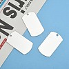 Tarnish Resistant 201 Stainless Steel Rectangle Mirror Polished Finish Stamping Blank Tag Pendants LS-STAS-S031-03-6