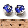 Rack Plating Alloy Enamel European Beads FIND-H005-31P-2
