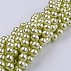 Glass Pearl Beads Strands X-HY-12D-B04-3