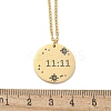 304 Stainless Steel Number 11:11 Pendant Necklaces NJEW-NH0002-01G-02-4