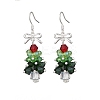 Tibetan Style Alloy Glass Earrings EJEW-JE06612-2
