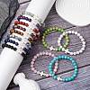 12Pcs 12 Styles Natural & Synthetic Gemstone Round Beaded Stretch Bracelets for Women Men BJEW-JB11367-1
