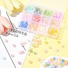 360Pcs 12 Colors Frosted Transparent Acrylic Beads OACR-FS0002-23-8