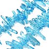 Natural Crackle Quartz Crystal Dyed Beads Strands G-I345-03B-4