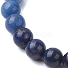 8mm Round Cat Eye & Natural Lapis Lazuli & Blue Aventurine & Dyed Crackle Agate Beaded Stretch Bracelets BJEW-TA00514-02-4