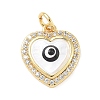 Brass Micro Pave Cubic Zirconia Pendants KK-D357-37G-1