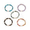 Natural Cultured Freshwater Pearl and Gemstone Finger Rings RJEW-JR00970-2