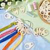 Teardrop Wood Embroidery Thread Organizers AJEW-GF0009-22-4