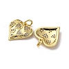 Brass Micro Pave Cubic Zirconia Pendants KK-P308-11G-2
