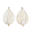Natural Shell Teardrop Connector Charms X1-STAS-D378-28G-1