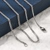 12Pcs 2.2MM 304 Stainless Steel Twisted Chain Necklaces for Men Women NJEW-H093-17P-04-1