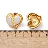 Heart 304 Stainless Steel Enamel Stud Earrings LS-EJEW-M105-03G-5