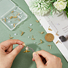 20Pcs 2 Style Teardrop Shape Brass Micro Pave Cubic Zirconia Stud Earring Findings KK-DC0003-04-3