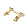 Brass Pave Cubic Zirconia Pendants KK-M287-06G-A-2