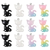 20Pcs 4 Colors Resin Pendants RESI-YW0004-14-1