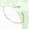 304 Stainless Steel Wave Shape Snake Chains Bracelets for Women BJEW-G780-03GP-3