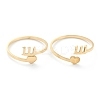 Ion Plating(IP) 201 Stainless Steel Cuff Rings RJEW-M136-01I-G-1