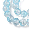 Transparent Crackle Baking Paint Glass Beads Strands LS-DGLA-T003-01B-06-3