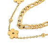 304 Stainless Steel Double Layer Necklaces NJEW-P311-01B-G-2