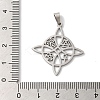 Non-Tarnish 304 Stainless Steel Pendants STAS-U010-16P-3