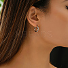Fashionable Unique Design 201 Stainless Steel Twist Hoop Earrings TL6585-1