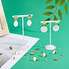 20Pcs Flat Round Brass Stud Earring Findings KK-BBC0028-24-4